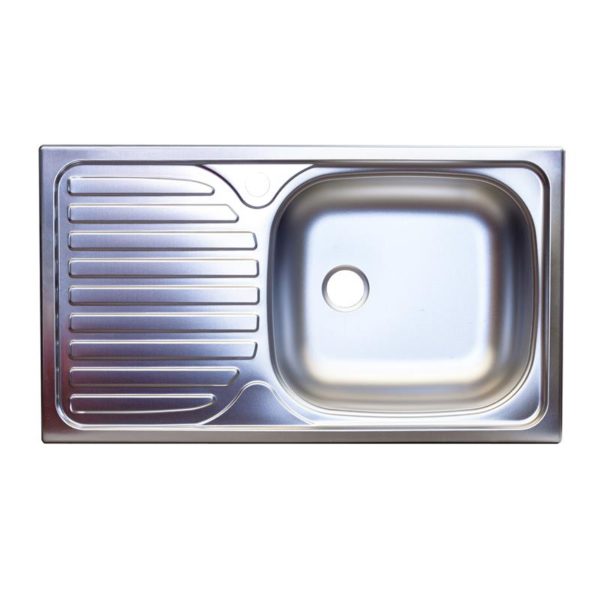 Stainless Steel Top Mount Sink 435x760 mm lime-free EC240 D