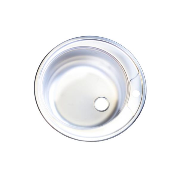 Stainless Steel Top Mount Round Sink Ø 490 mm EC 245