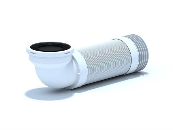 Flexible WC Pan Connector 90° x 350-950mm K739R