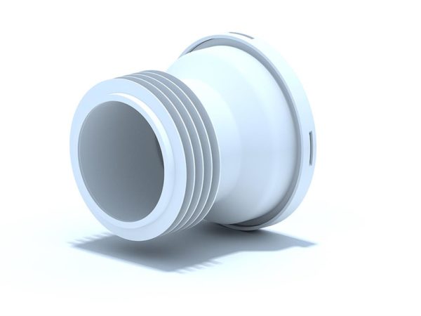 Straight Rigid WC Pan Connector W1218R