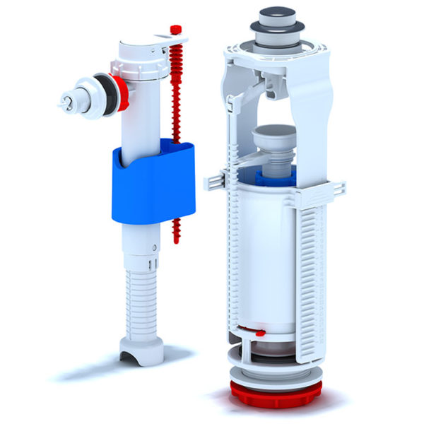 Plastic Toilet fill and flush valve 1/2 WC6050M