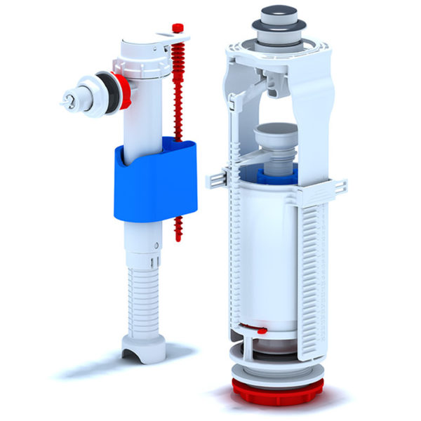 Plastic Toilet Fill and Flush Valve 3/8 WC 8030 C