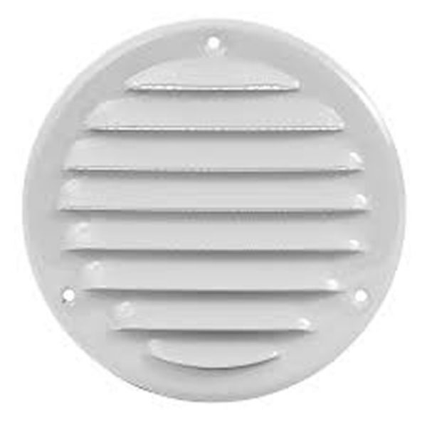 Round Metal Ventilation Grill White