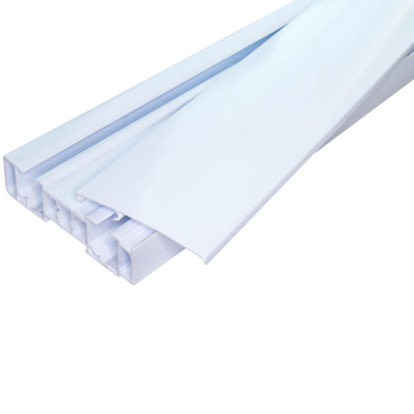 Double PVC Curtain Rail with White Masking Profile